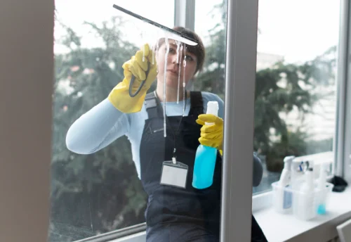 Nettoyage de vitres intérieures et extérieures à la Bazoge-Montpinçon